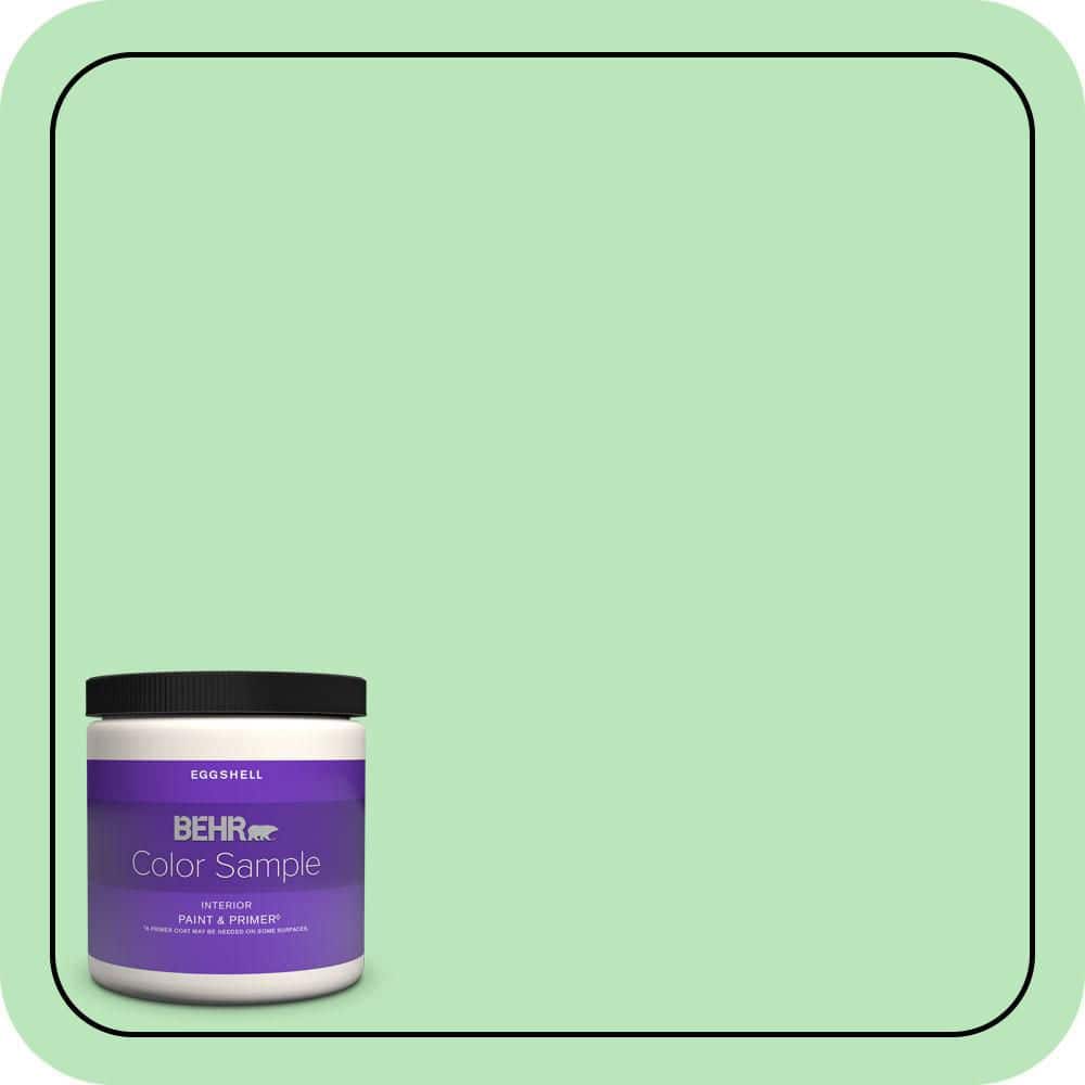 BEHR PREMIUM PLUS #P390-3 Mint Parfait Interior/Exterior Paint & Primer Color Sample (1)