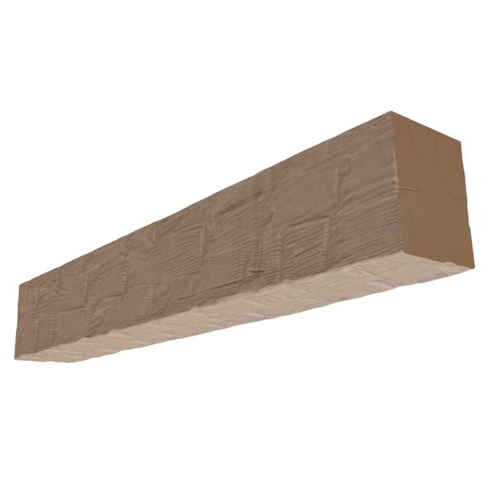 Ekena Millwork Heritage Timber Reclaimed Axed Cut 60 in. W x 9.5 in. D x 7.5 in. H Cap-Shelf Mantel
