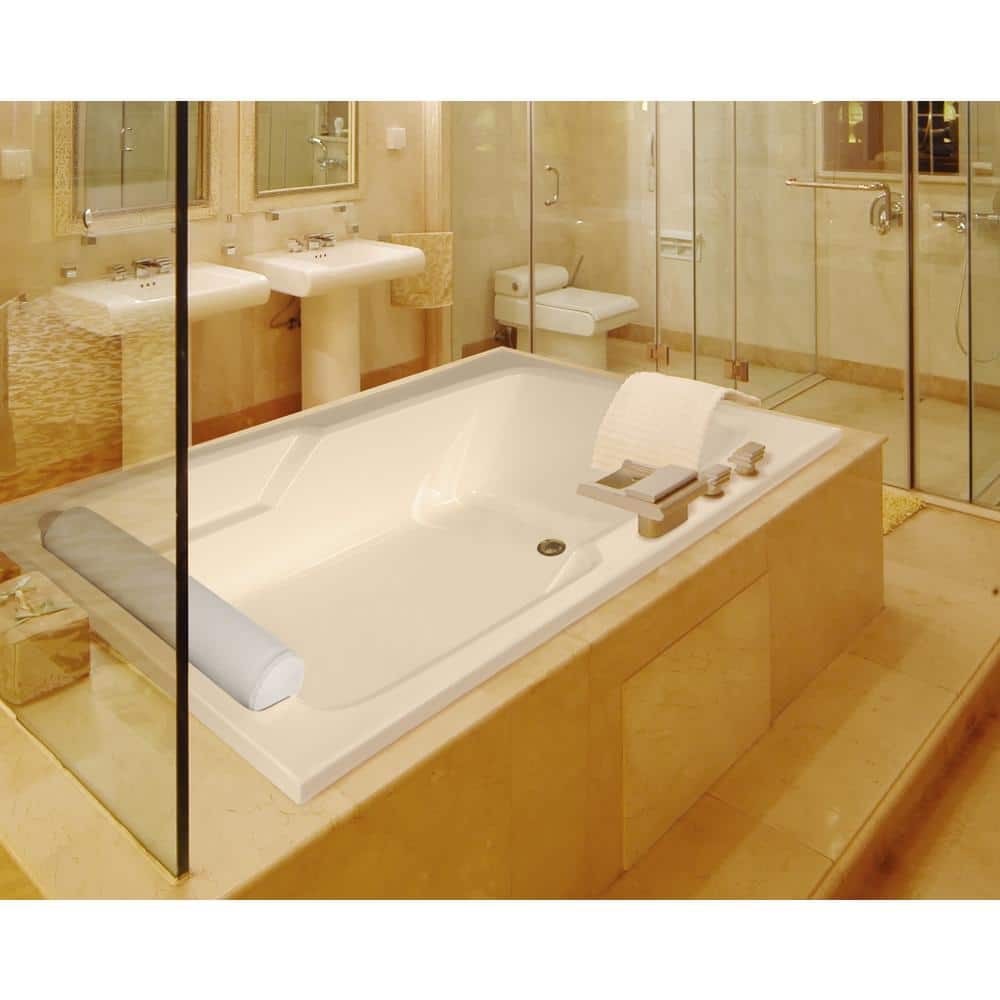 Hydro Systems Duo 66 in. x 48 in. Rectangular Drop-In Air Bathtub with Reversible Drain in White (2)