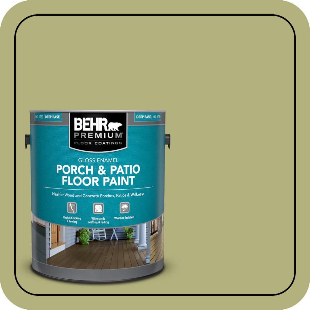 BEHR PREMIUM 1 gal. #M340-5 Fresh Artichoke Gloss Enamel Interior/Exterior Porch and Patio Floor Paint