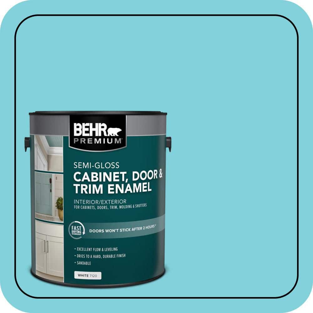 BEHR PREMIUM 1 gal. #P470-3 Sea of Tranquility Semi-Gloss Enamel Interior/Exterior Cabinet, Door & Trim Paint