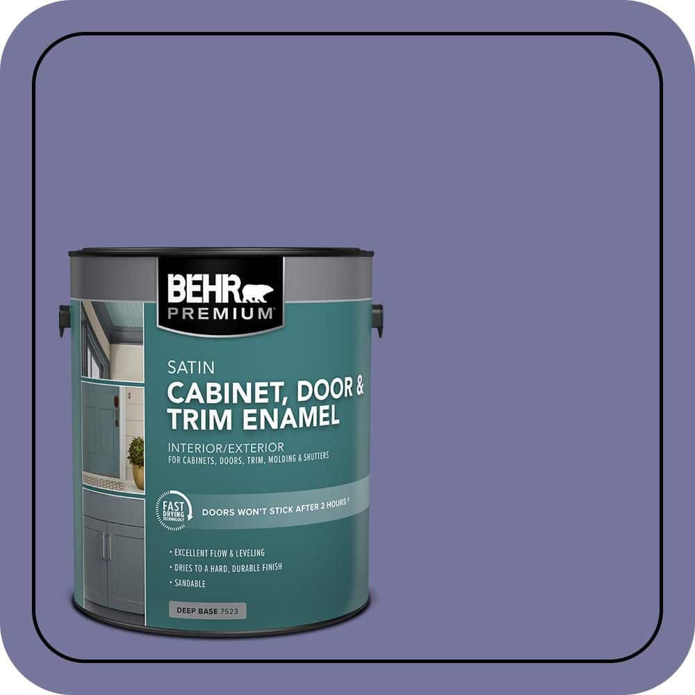 BEHR PREMIUM 1 gal. #M550-6 Kimono Violet Satin Enamel Interior/Exterior Cabinet, Door & Trim Paint