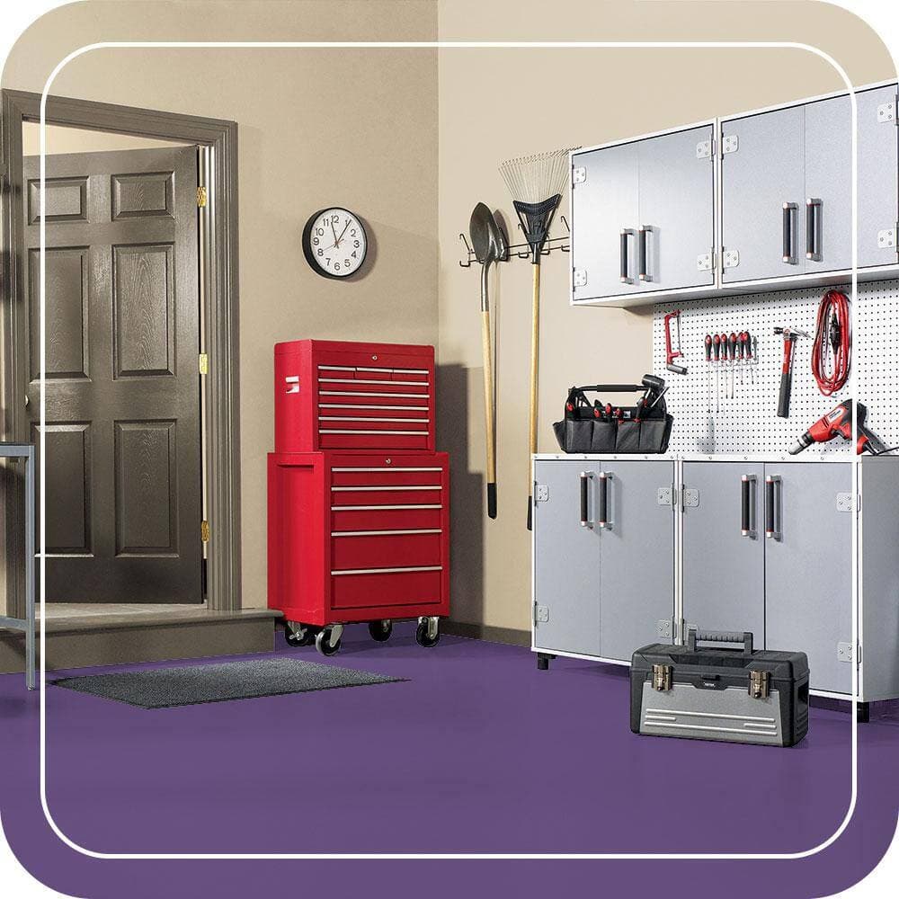 BEHR PREMIUM #P570-6 Self-Priming 1-Part Epoxy Satin Interior/Exterior Concrete and Garage Floor Paint (2)