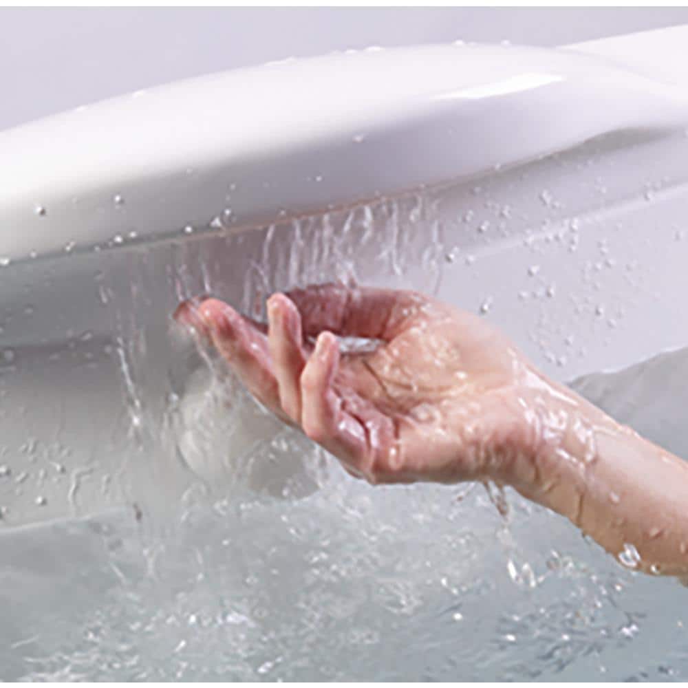 Aquatic Millennium 9- 72 in. Acrylic Center Drain Round Drop-In Air Bath/ Whirlpool Bathtub with Heater Center Drain in White (3)