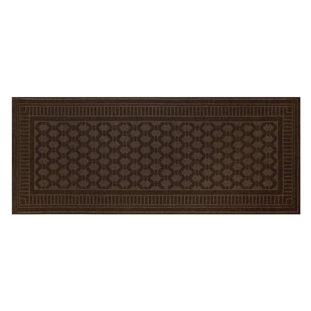 TrafficMaster Embossed Mocha Brown 2 ft. x 5 ft. Indoor Outdoor Door Mat (2)