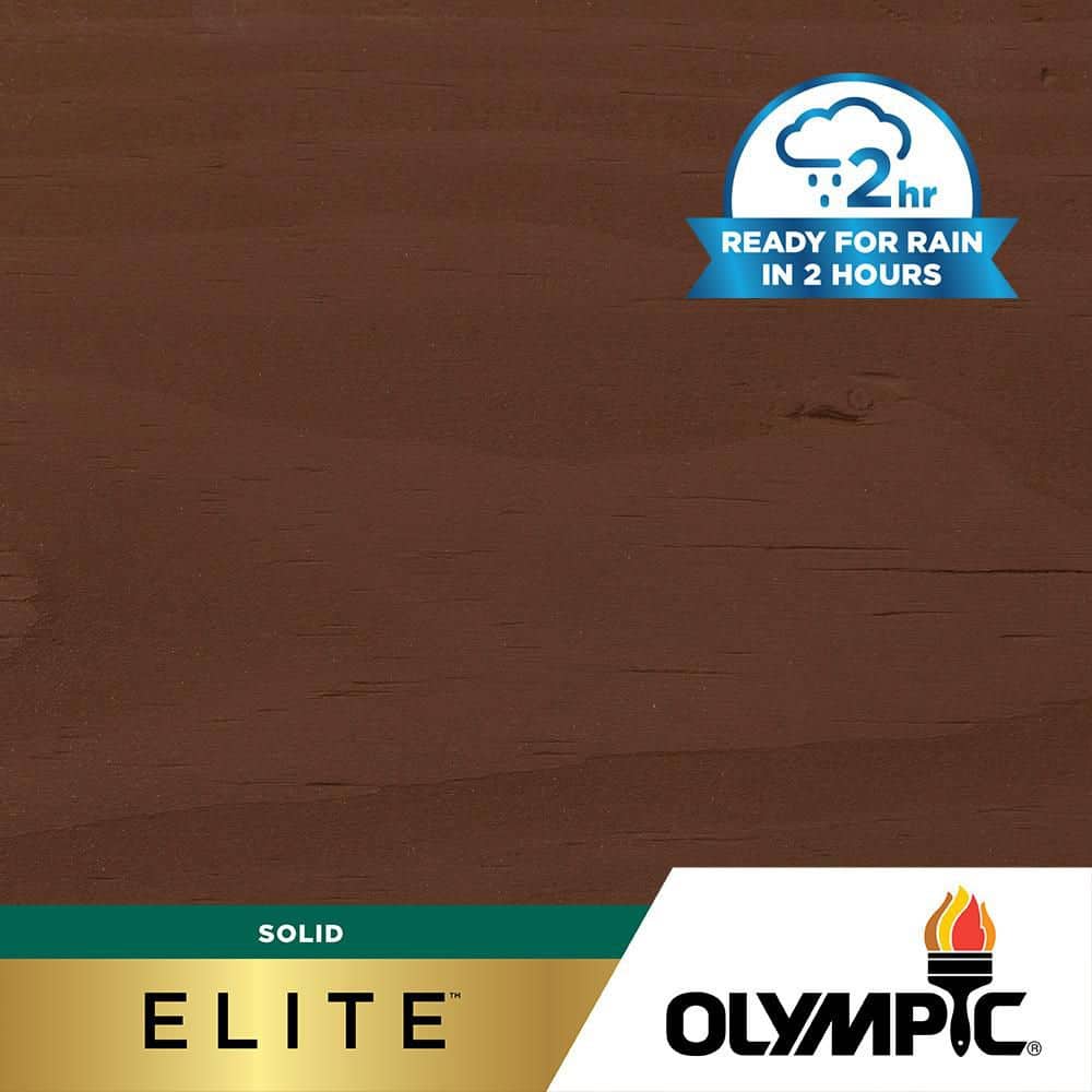 Olympic Elite 8 oz. SC-1069 Russet Solid Advanced Exterior Stain and Sealer in One