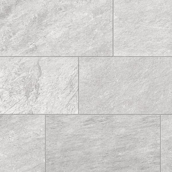 Corso Italia Alpe Graphite Matte 12 in. x 24 in. Quartzite Stone Look Porcelain Floor and Wall Tile (1.94 sq. ft./Each)