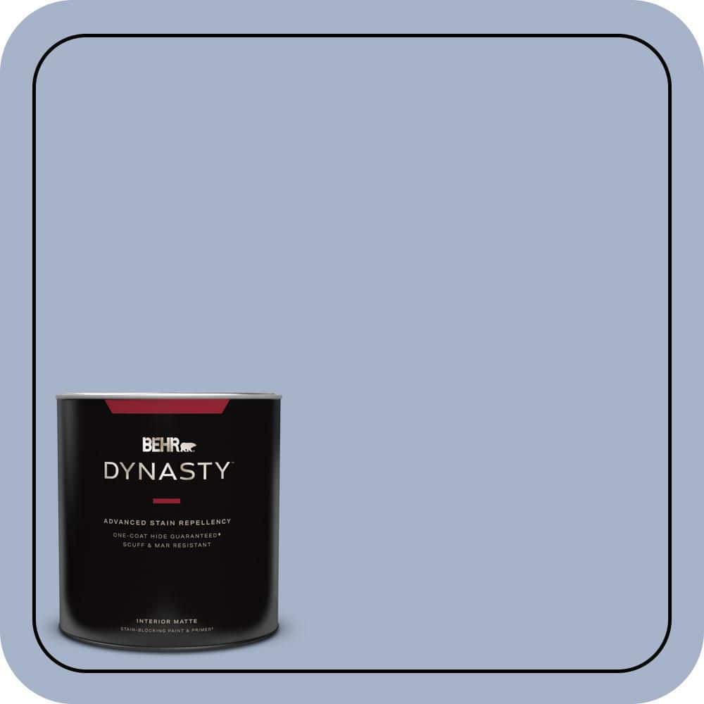 BEHR DYNASTY 1 qt. #PPU15-14 Ballroom Blue One-Coat Hide Matte Interior Stain-Blocking Paint and Primer