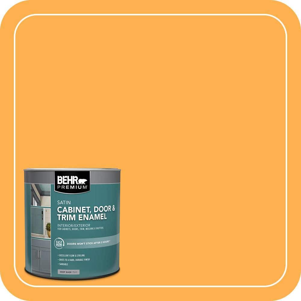 BEHR PREMIUM 1 qt. #P250-6 Splendor Gold Satin Enamel Interior/Exterior Cabinet, Door & Trim Paint