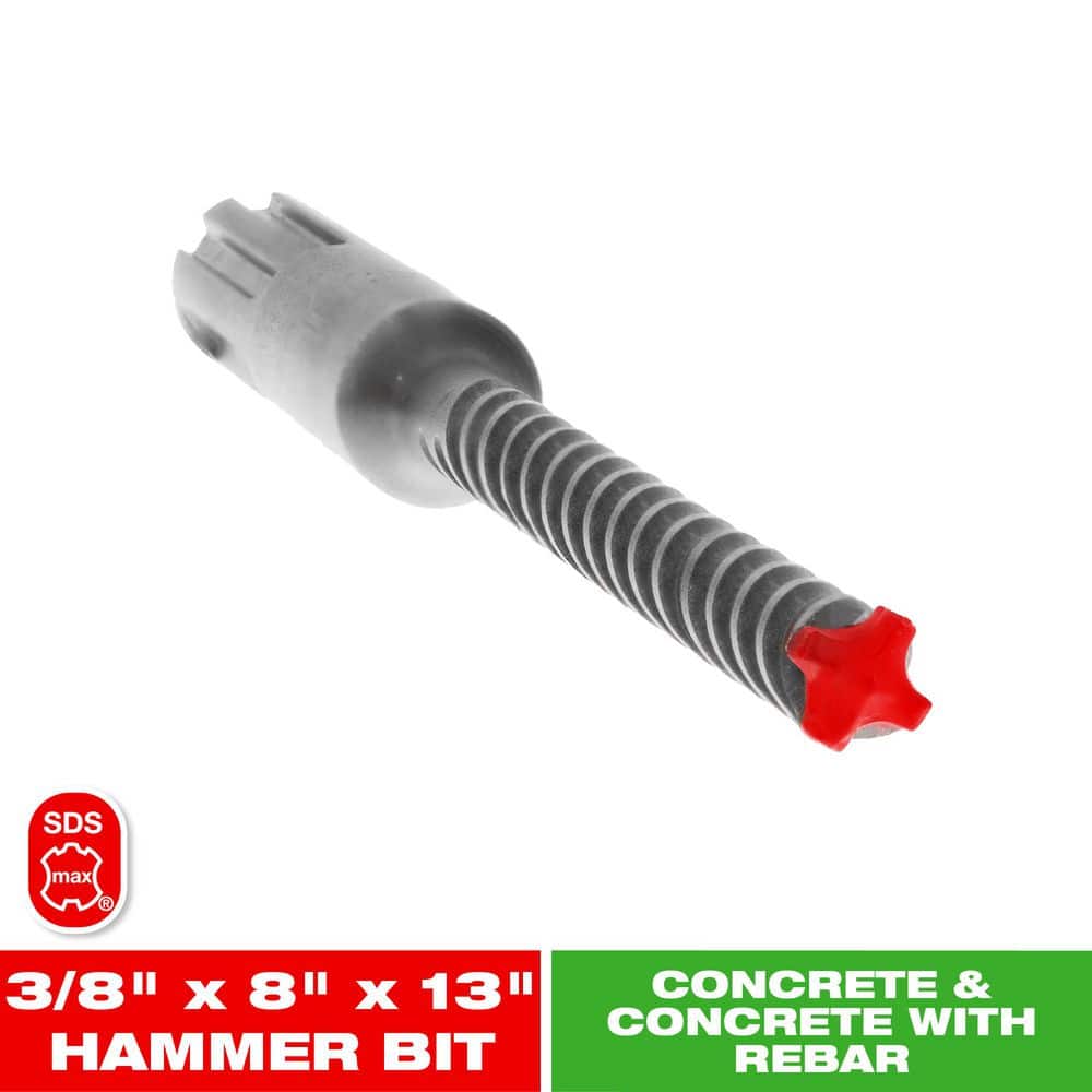 DIABLO 3/8 in. x 8 in. x 13 in. Rebar Demon SDS-Max 4-Cutter Carbide-Tipped Hammer Drill Bit (1-Piece) (1)