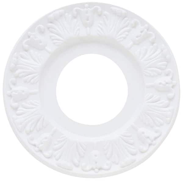 Hampton Bay 10 in. White Victorian Ceiling Medallion