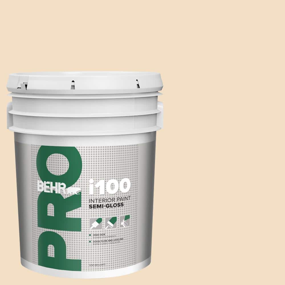 BEHR PRO 5 gal. #22 Navajo White Semi-Gloss Interior Paint (1)