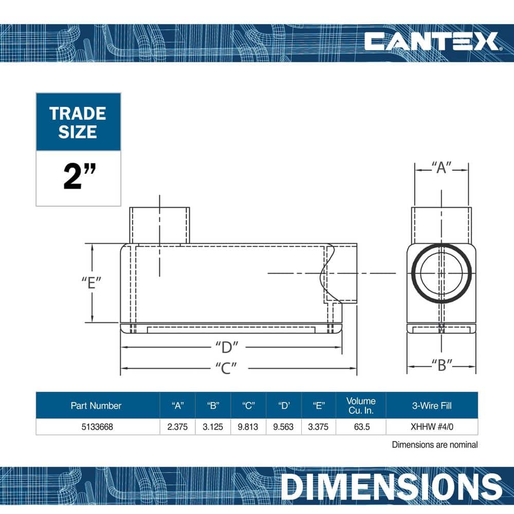 Type PVC Conduit Body Conduit Fitting for Cantex PVC Conduits (2)