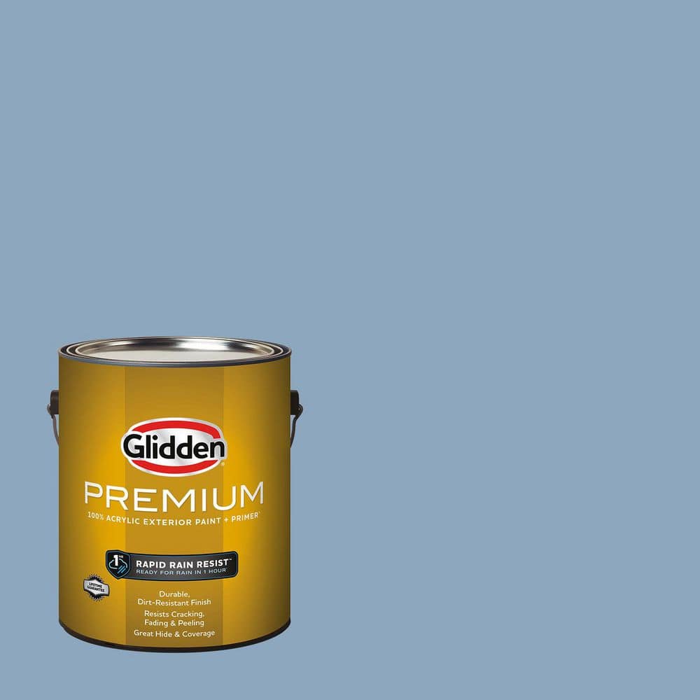 Glidden Premium 1 gal. PPG1160-4 Kaleidoscope Flat Exterior Latex Paint