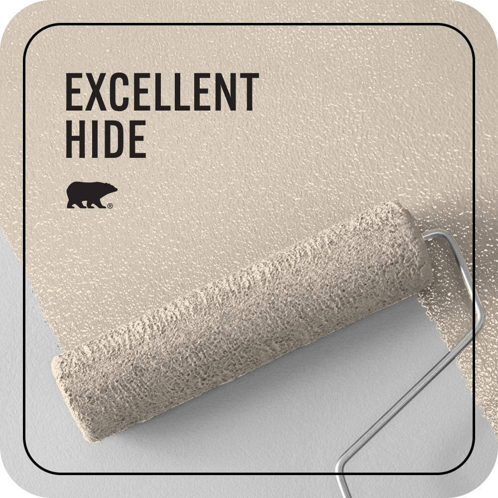 BEHR PREMIUM PLUS 1 qt. #OR-W05 Almond Milk Ceiling Flat Interior Paint & Primer (3)