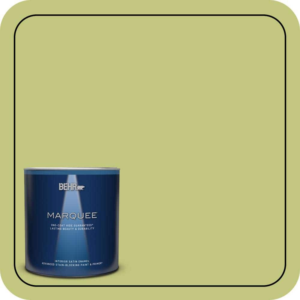 BEHR MARQUEE 1 qt. #P360-4 Soda Pop Satin Enamel Interior Paint & Primer