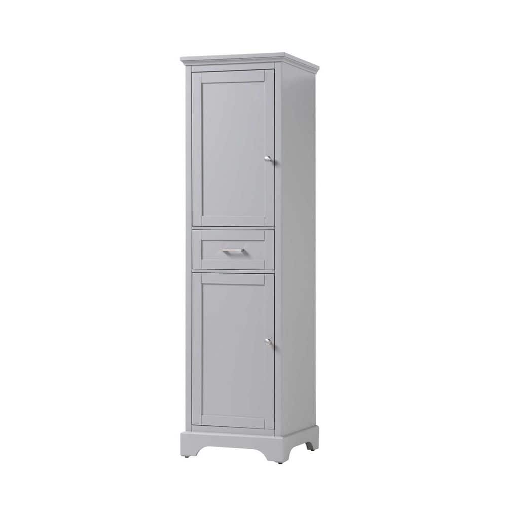 TIMELESS HOME 20 in. W x 20 in. D x 72 in. H Gray Freestanding Linen Cabinet (2)