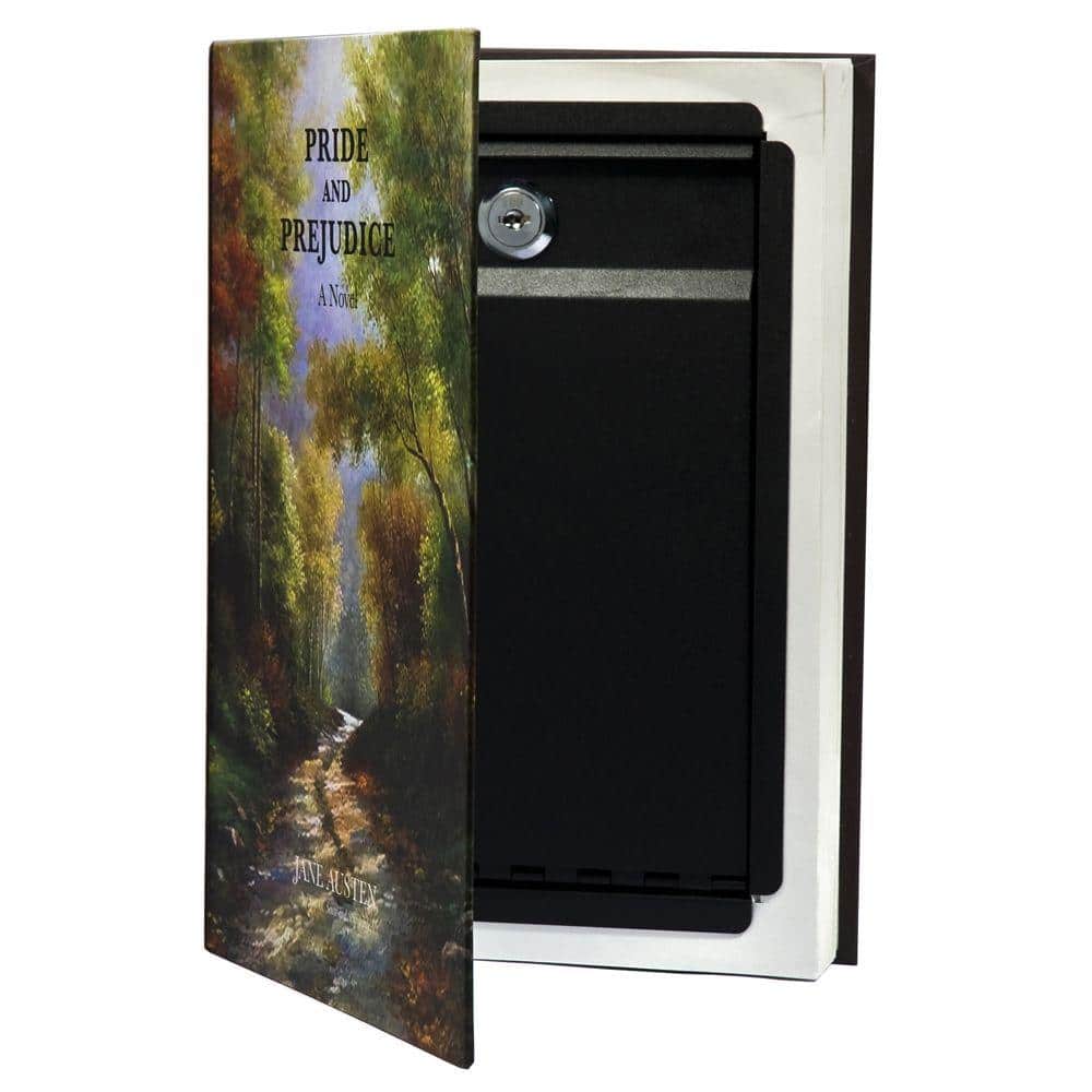 BARSKA 0.02 cu. ft. Steel Real Paper Book Lock Box Safe with Key Lock (2)