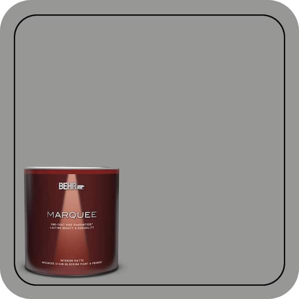 BEHR MARQUEE 1 qt. #PPU24-19 Shark Fin Matte Interior Paint & Primer (2)
