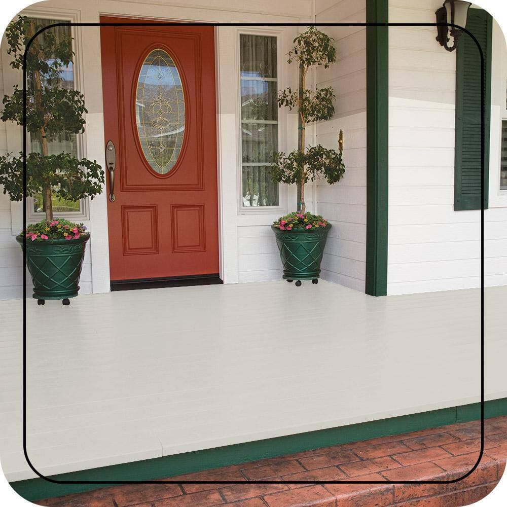 BEHR PREMIUM 1 gal. #YL-W10 Night Blooming Jasmine Low-Lustre Enamel Interior/Exterior Porch and Patio Floor Paint (2)