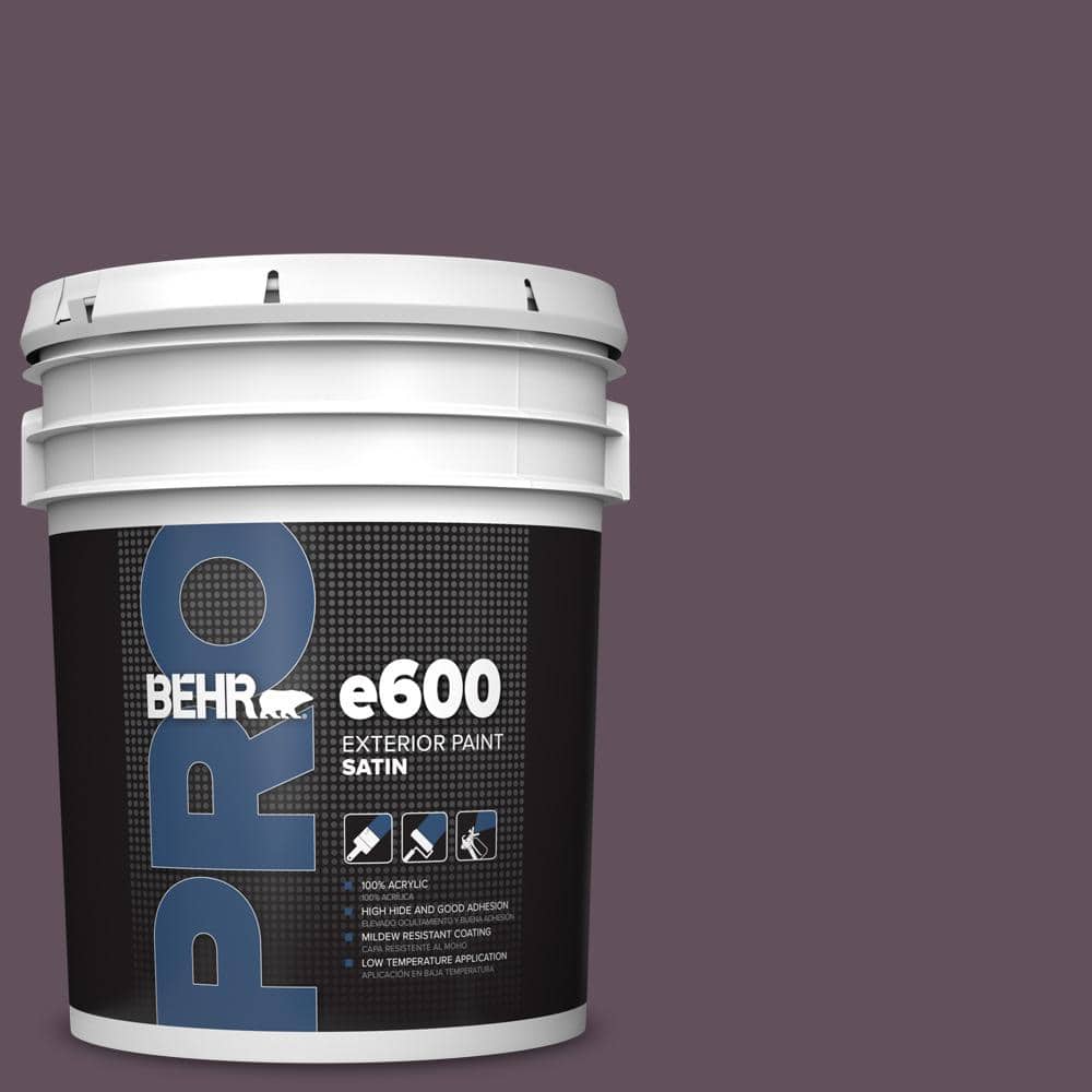 BEHR PRO 5 gal. #S100-7 Medieval Wine Satin Exterior Paint