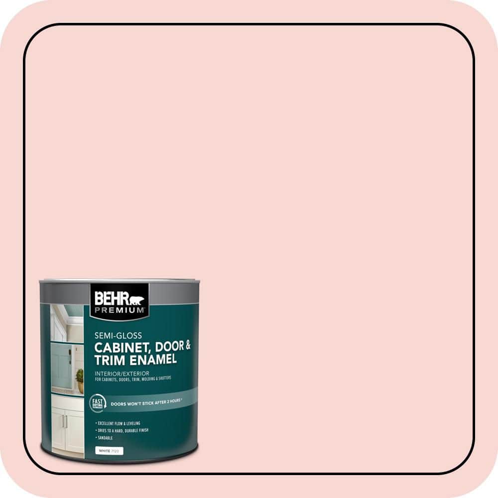 BEHR PREMIUM 1 qt. #M160-1 Cupcake Pink Semi-Gloss Enamel Interior/Exterior Cabinet, Door & Trim Paint