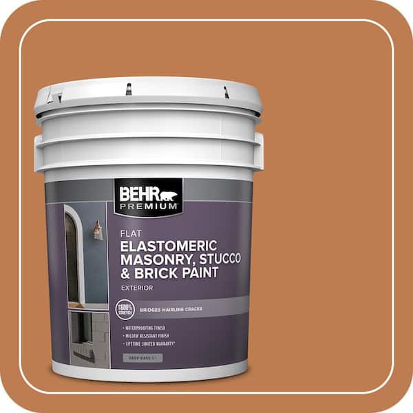 BEHR PREMIUM 5 gal. #MS-11 Rustic Orange Elastomeric Masonry, Stucco and Brick Exterior Paint (2)