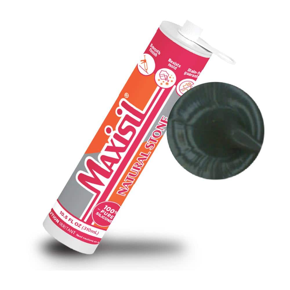 Glass Warehouse Maxisil 10.5 oz. Gray (Matte Monumento) Standard Tube Natural Stone Silicone Sealant Tube (Each) (1)