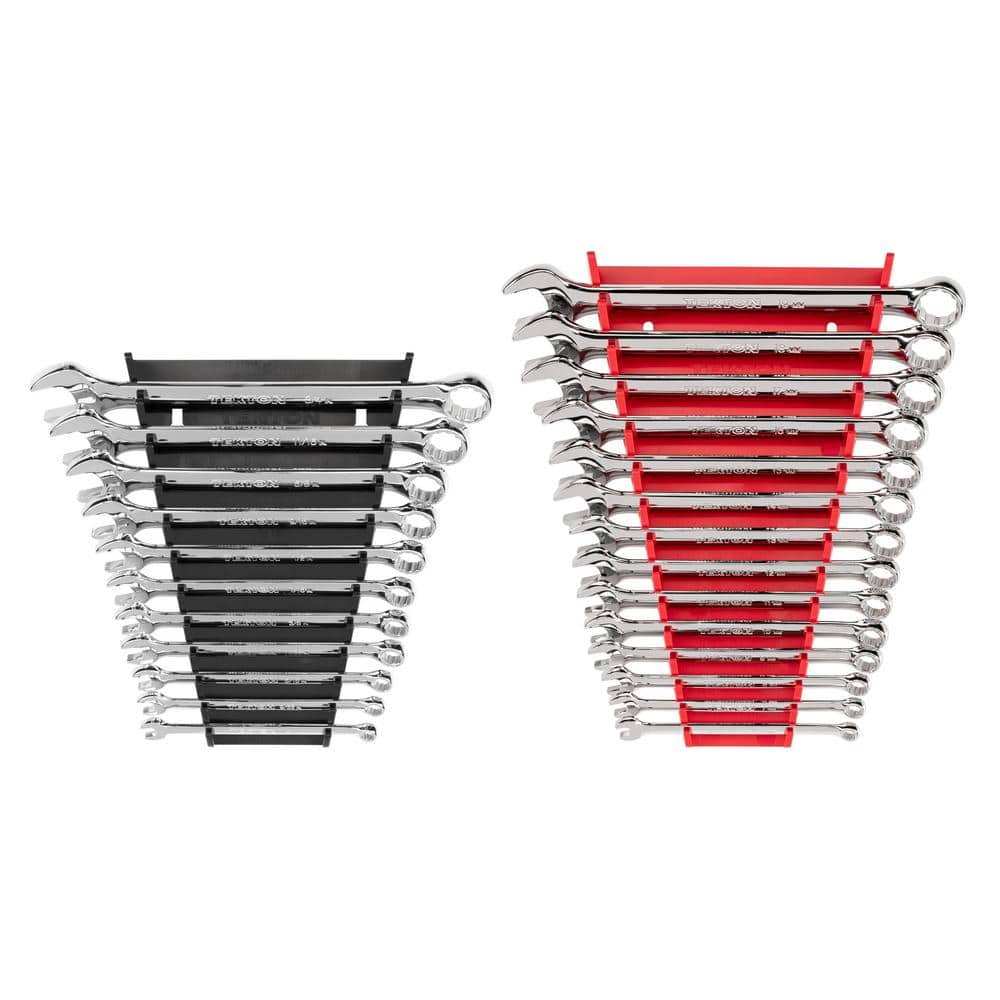 TEKTON 1/4-3/4 in., 6-19 mm Combination Wrench Set with Rack (25-Piece) (1)