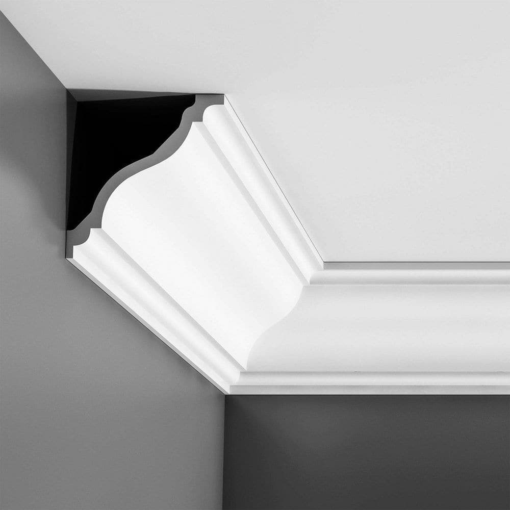 ORAC DECOR 4-3/8 in. x 4-3/4 in. x 78-3/4 in. Primed White Plain Polyurethane Crown Moulding (13-Pack) (3)