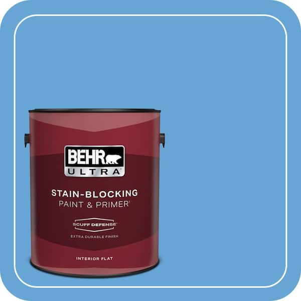 BEHR ULTRA 1 gal. #560B-5 Ocean Tropic Extra Durable Flat Interior Paint & Primer (2)