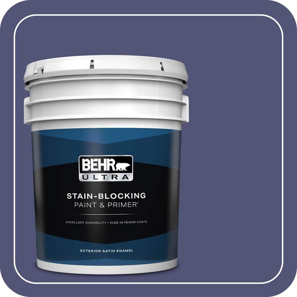 BEHR ULTRA 5 gal. #630D-7 Deep Orchid Satin Enamel Exterior Paint & Primer