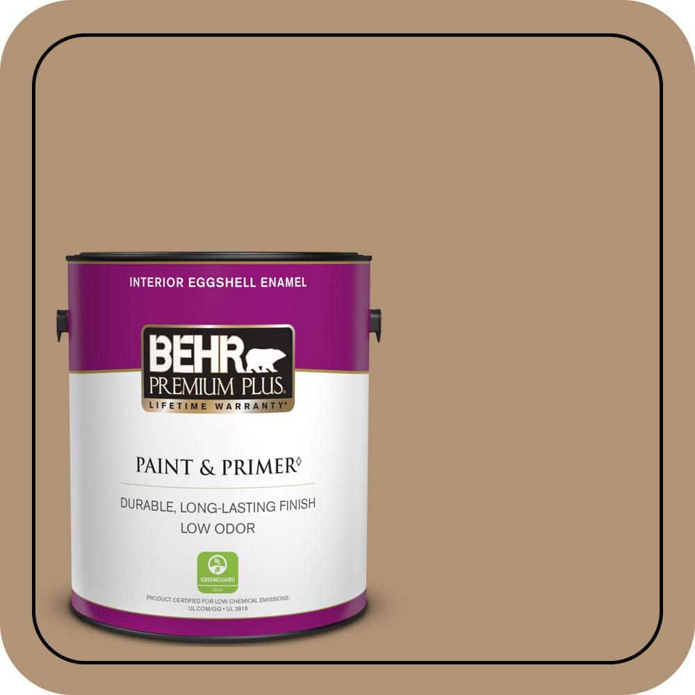 BEHR PREMIUM PLUS 1 gal. #290F-4 Cliff Rock Semi-Gloss Enamel Low Odor Interior Paint & Primer (1)
