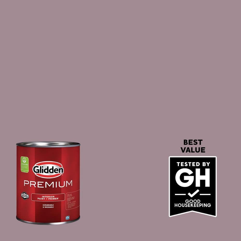 Glidden Premium 1 qt. PPG1046-5 Gothic Amethyst Flat Interior Paint