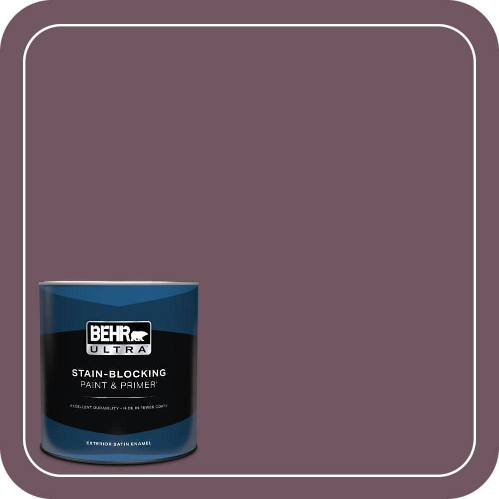 BEHR ULTRA 1 qt. #S110-7 Exotic Eggplant Satin Enamel Exterior Paint & Primer