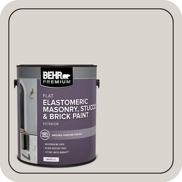 BEHR PREMIUM 1 gal. #MS-88 Pearl Gray Elastomeric Masonry, Stucco and Brick Exterior Paint (2)