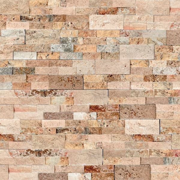 MSI Picasso Ledger Panel 6 in. x 24 in. Splitface Travertine Wall Tile (1 sq. ft./Each)