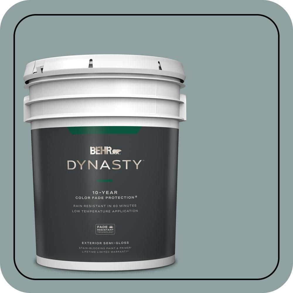 BEHR DYNASTY 5 gal. #N440-4 October Sky Semi-Gloss Enamel Exterior Stain-Blocking Paint & Primer