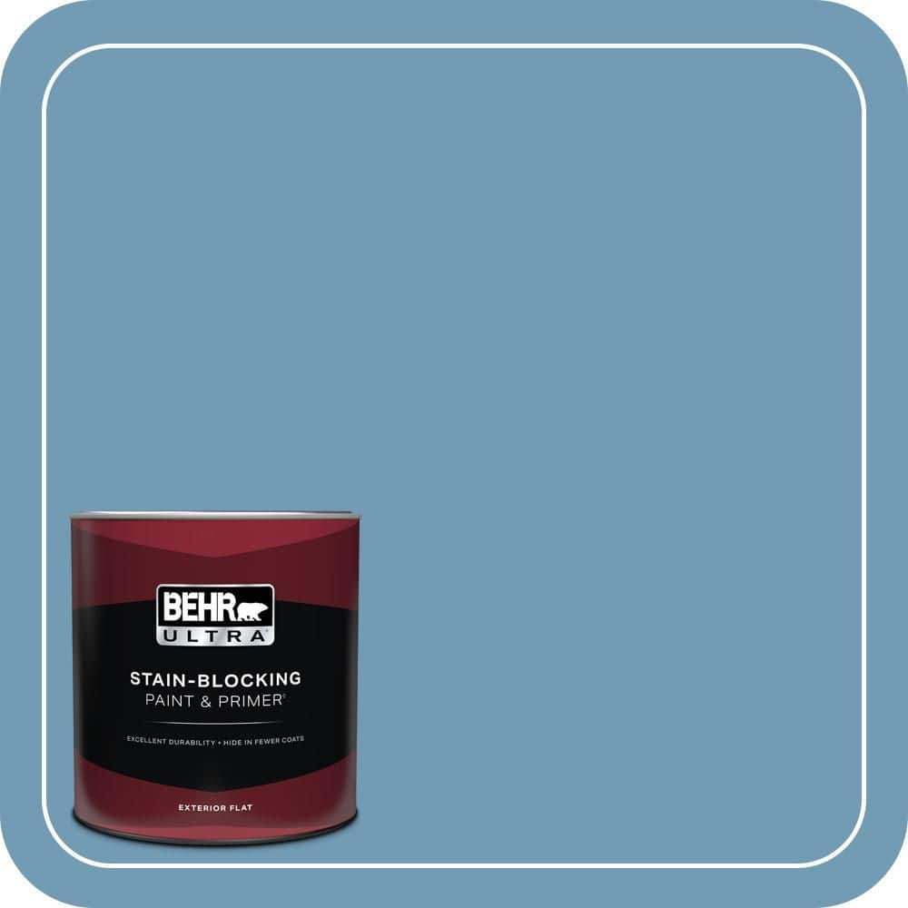 BEHR ULTRA 1 qt. #560D-5 Ocean View Flat Exterior Paint & Primer