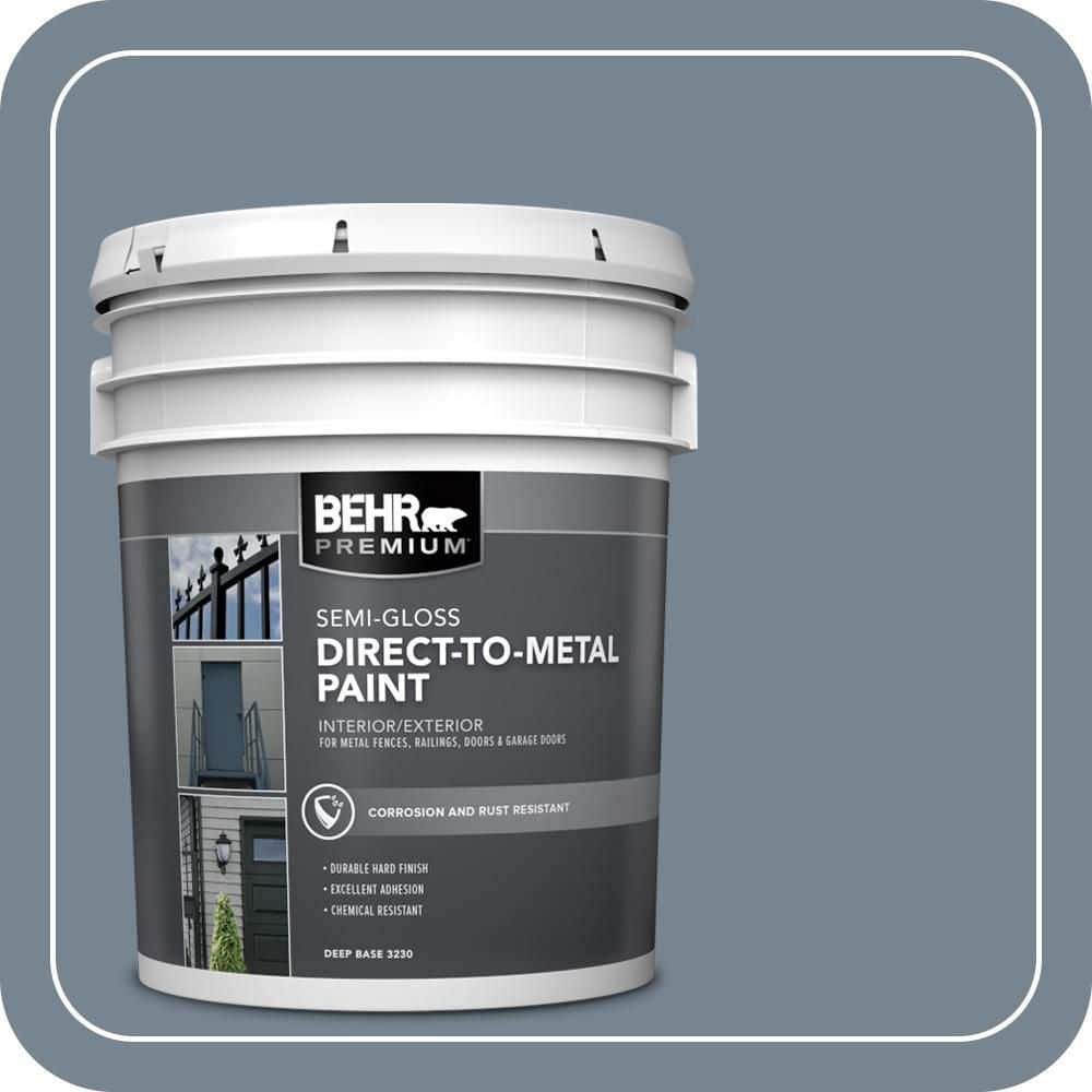 BEHR PREMIUM 5 gal. #PPU14-05 Forever Denim Semi-Gloss Direct to Metal Interior/Exterior Paint