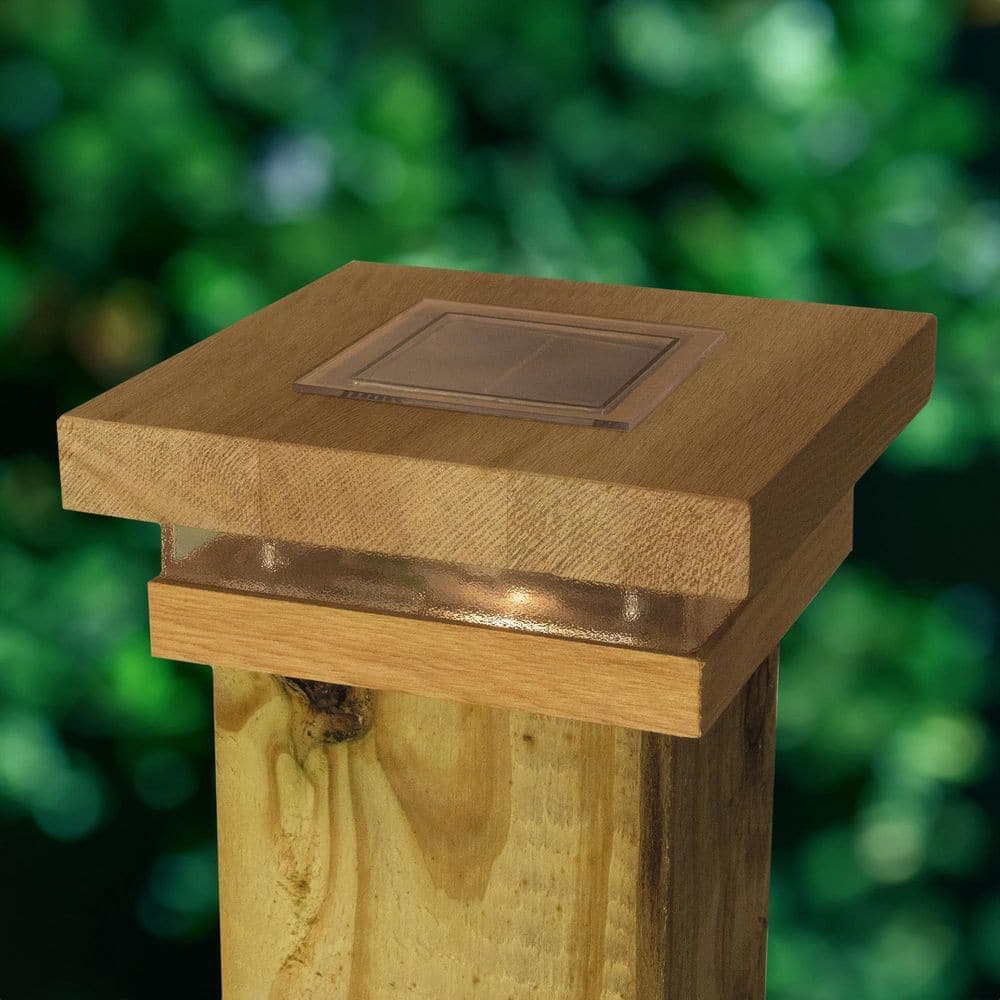 Deckorators Nova 4 in. x 4 in. Pressure Treated Wood Pine Solar Post Cap (2-Pack) (2)