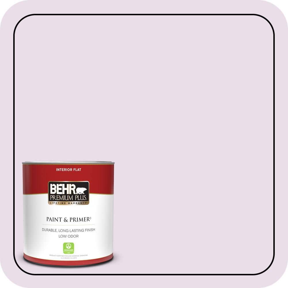 BEHR PREMIUM PLUS 1 qt. #650A-2 Ice Ballet Flat Low Odor Interior Paint & Primer (1)