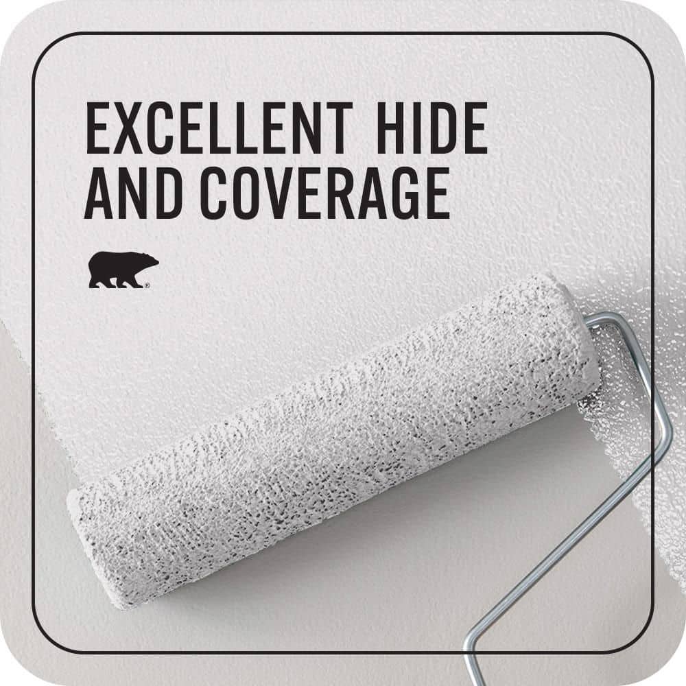 BEHR PREMIUM PLUS 1 qt. #PR-W03 Melodic White Flat EcoMix Plant-Based Interior Paint & Primer (2)