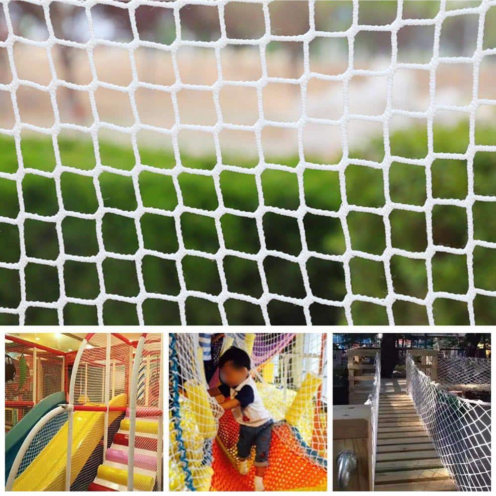 KIWDZFU Climbing Cargo Net for Kids Safety Rope Netting Railing Protection for Children Pets Knotless Polyester Sports Netting (2)