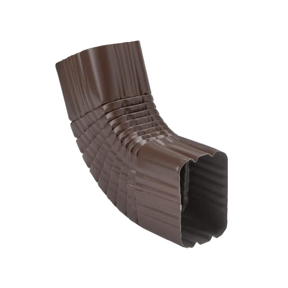 Amerimax Home Products 3 in. x 4 in. Brown Aluminum Downspout B-Elbow