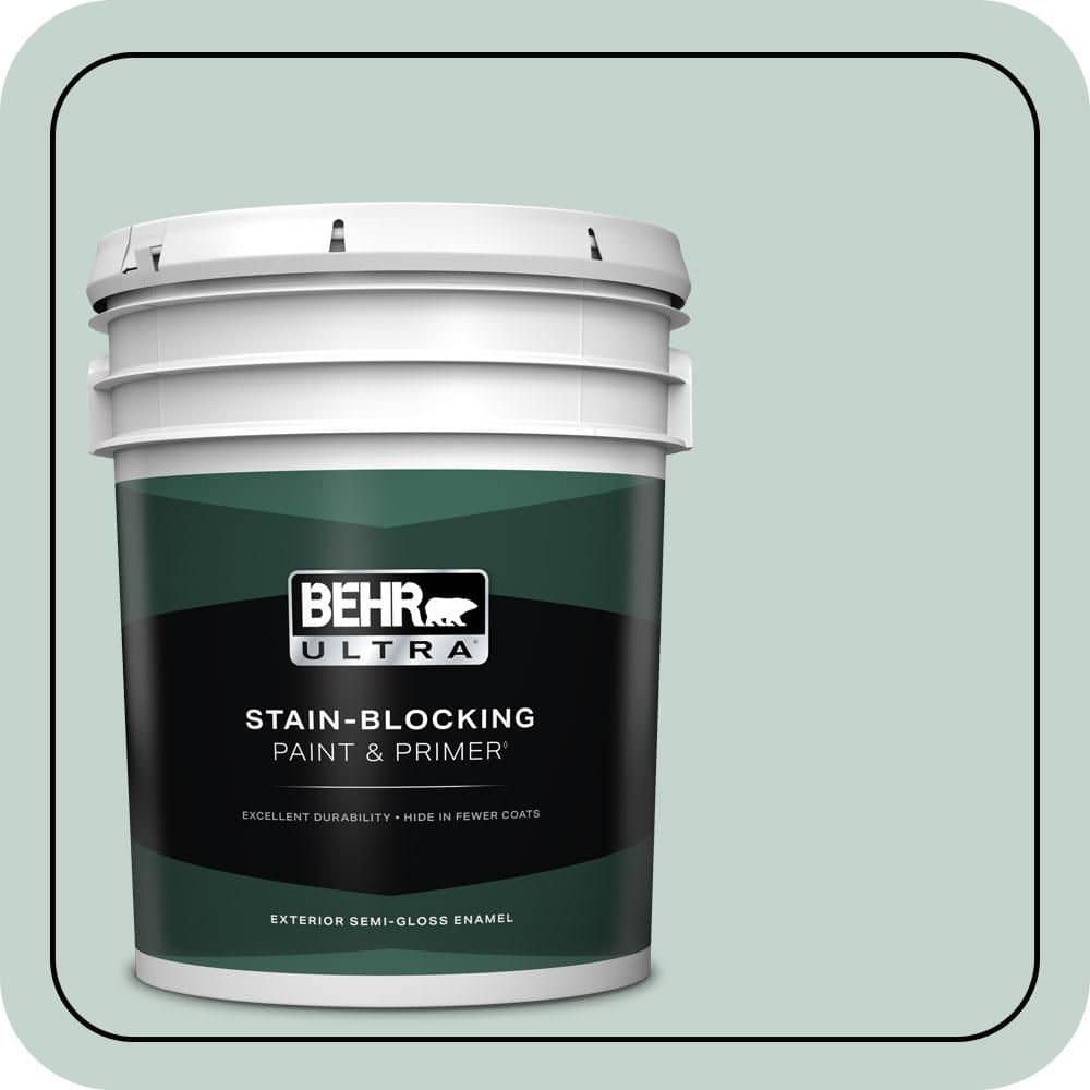 BEHR ULTRA 5 gal. #N430-2 Natures Reflection Semi-Gloss Enamel Exterior Paint & Primer