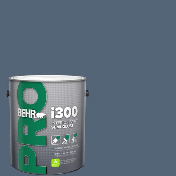 BEHR PRO 1 gal. #570F-6 Mood Indigo Semi-Gloss Interior Paint (2)