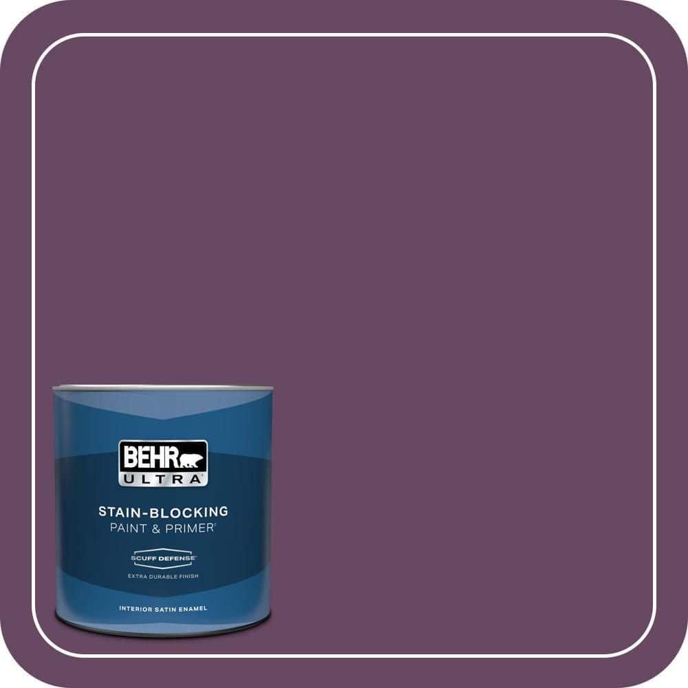 BEHR ULTRA 1 qt. #680D-7 Bunchberry Extra Durable Satin Enamel Interior Paint & Primer