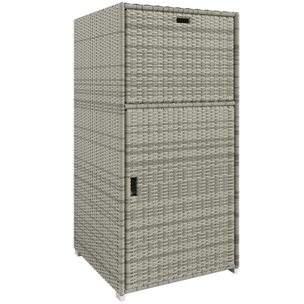 Wudkey 23.6 in. W x 47.2 in. H x 23.6 in. D PE Plastic Rectangular Shelf in Gray, Outdoor Towel Rack, Storage Cabinets (2)