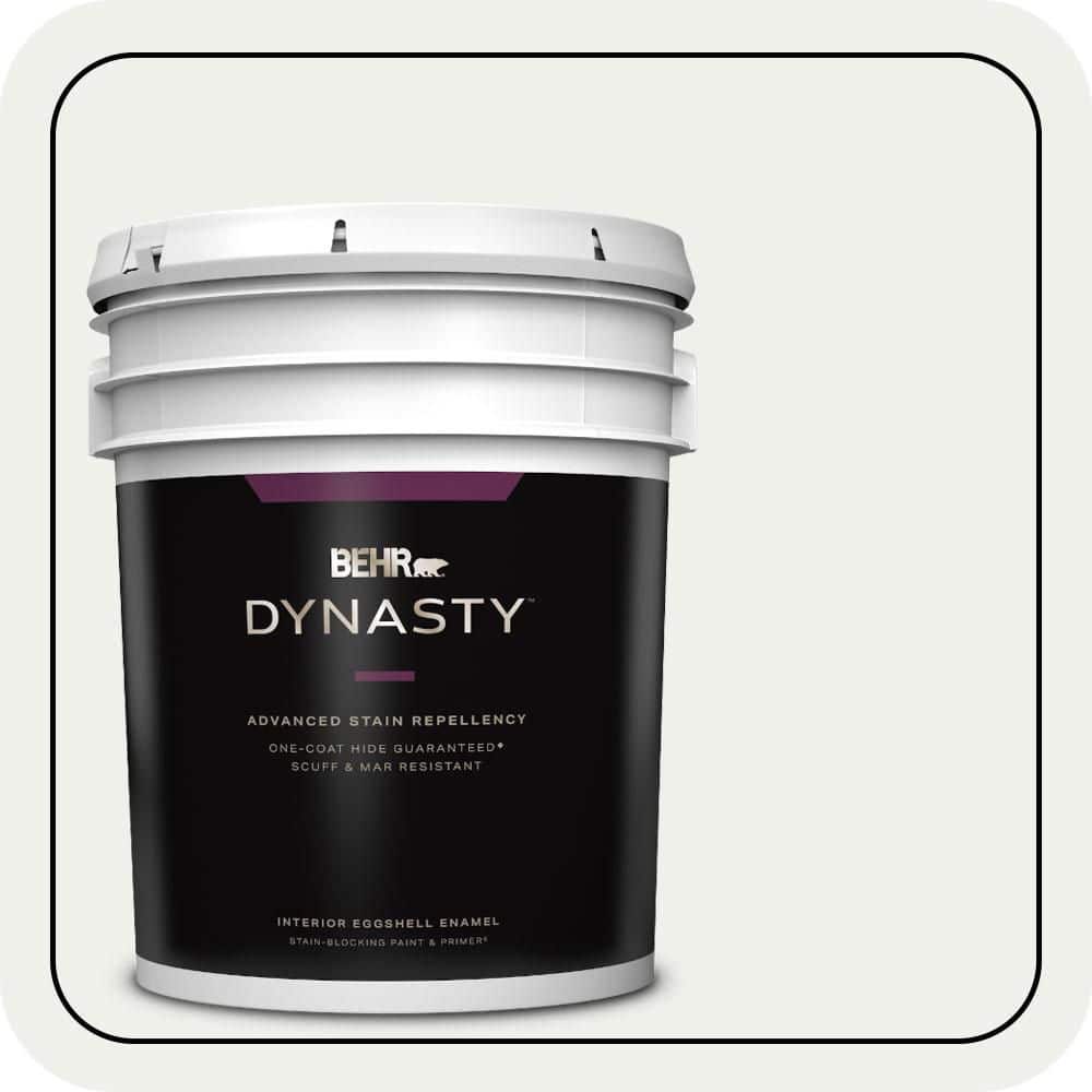 BEHR DYNASTY 5 gal. #57 Frost Eggshell Enamel Interior Stain-Blocking Paint and Primer